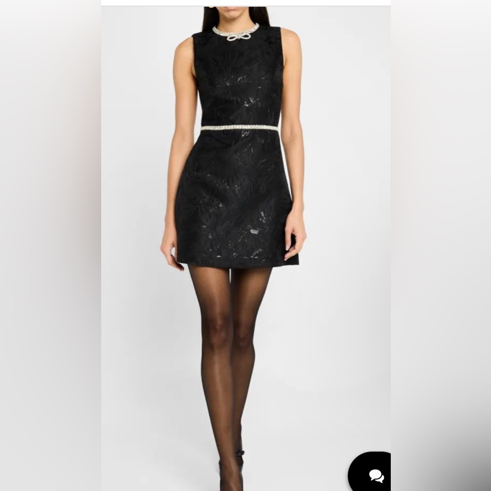 Alice + Olivia Ellis Embellished Bow Mini Dress Sz 8